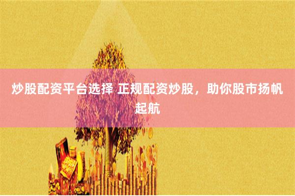 炒股配资平台选择 正规配资炒股，助你股市扬帆起航